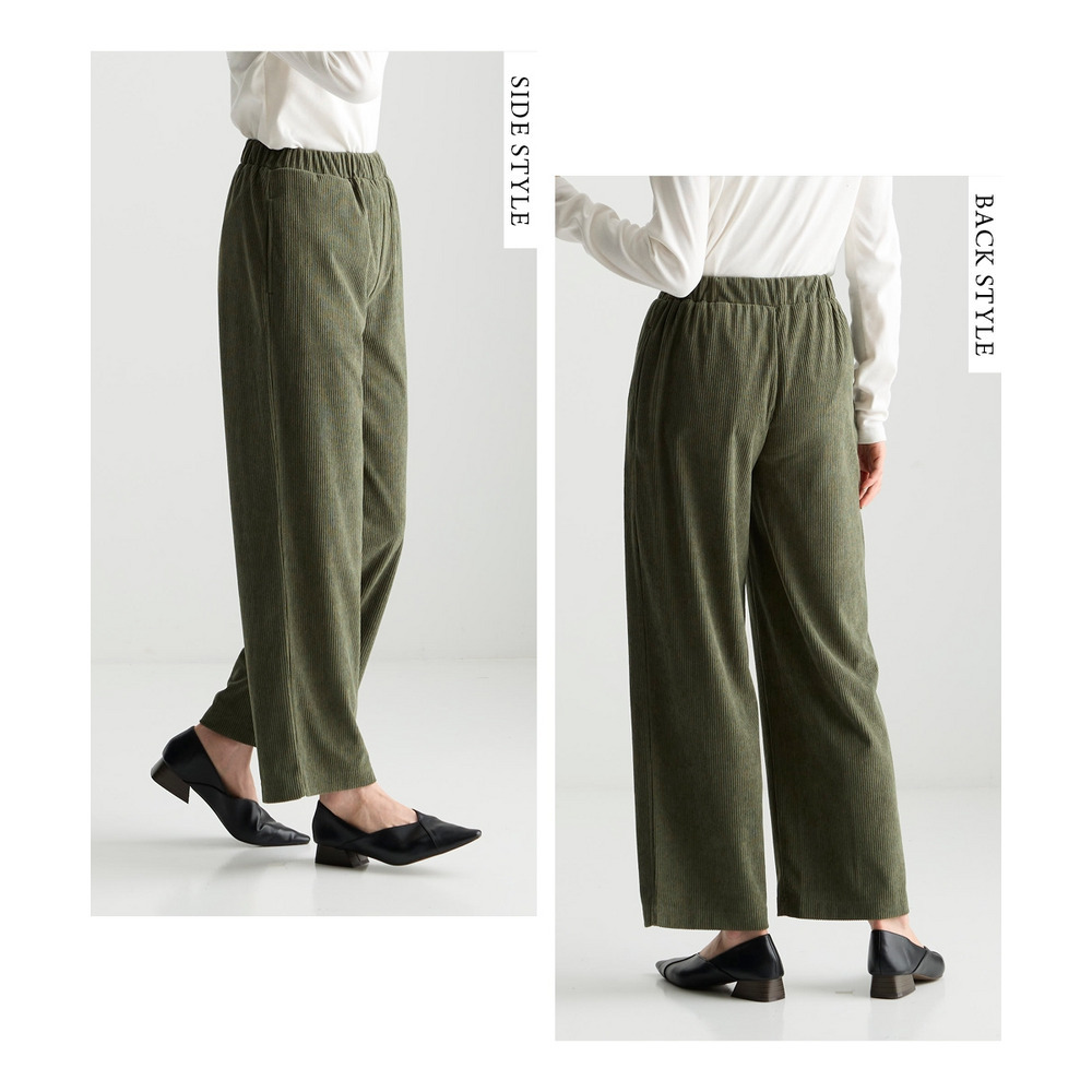 カットコーデュロイストレートパンツ 大きいサイズ11