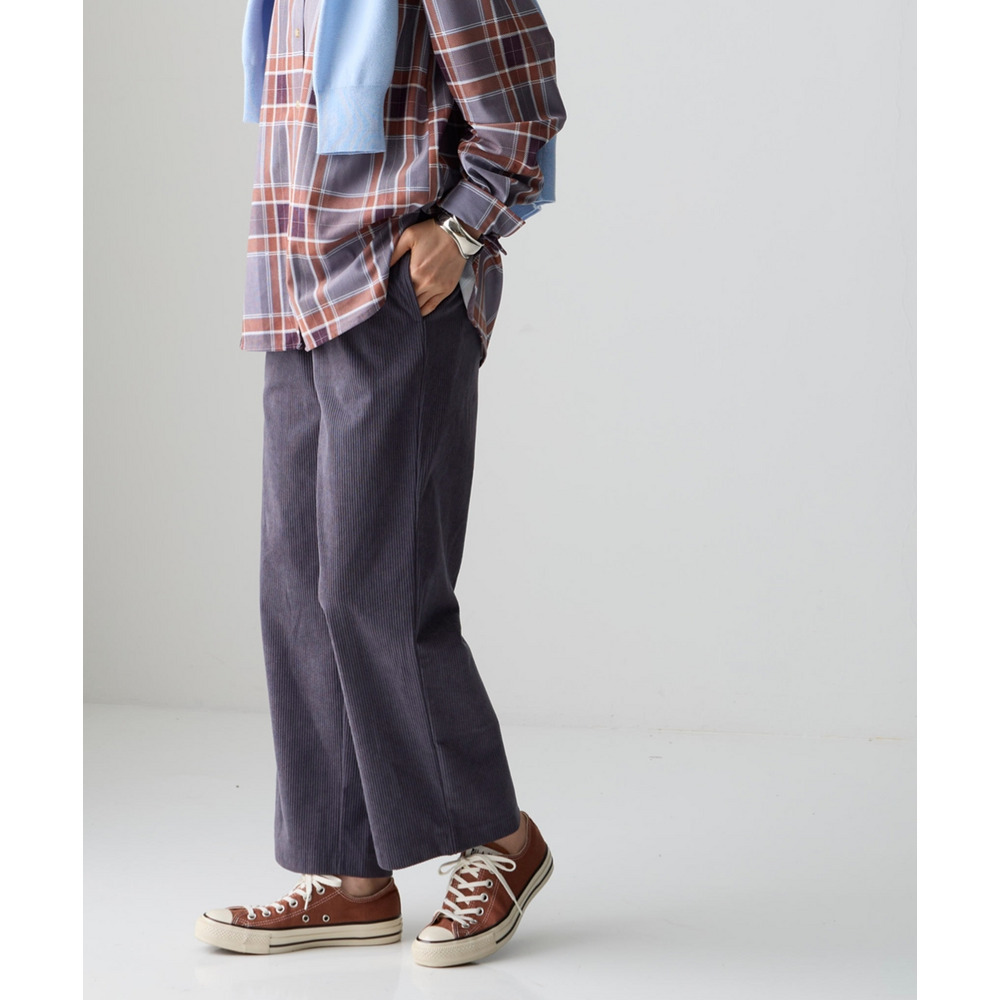 カットコーデュロイストレートパンツ 大きいサイズ15
