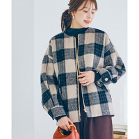 コクーンシルエットノーカラーコート 大きいサイズ