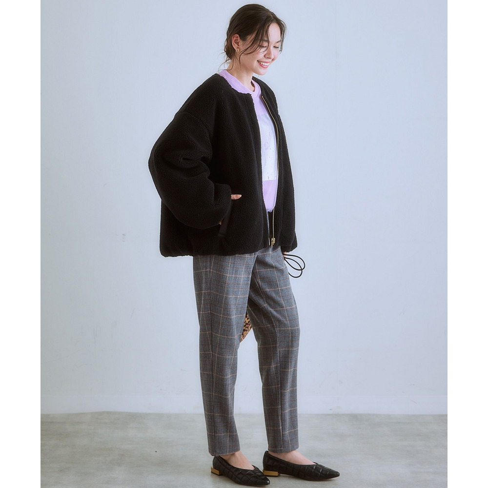 ボア&中綿リバーシブルコート 大きいサイズ12