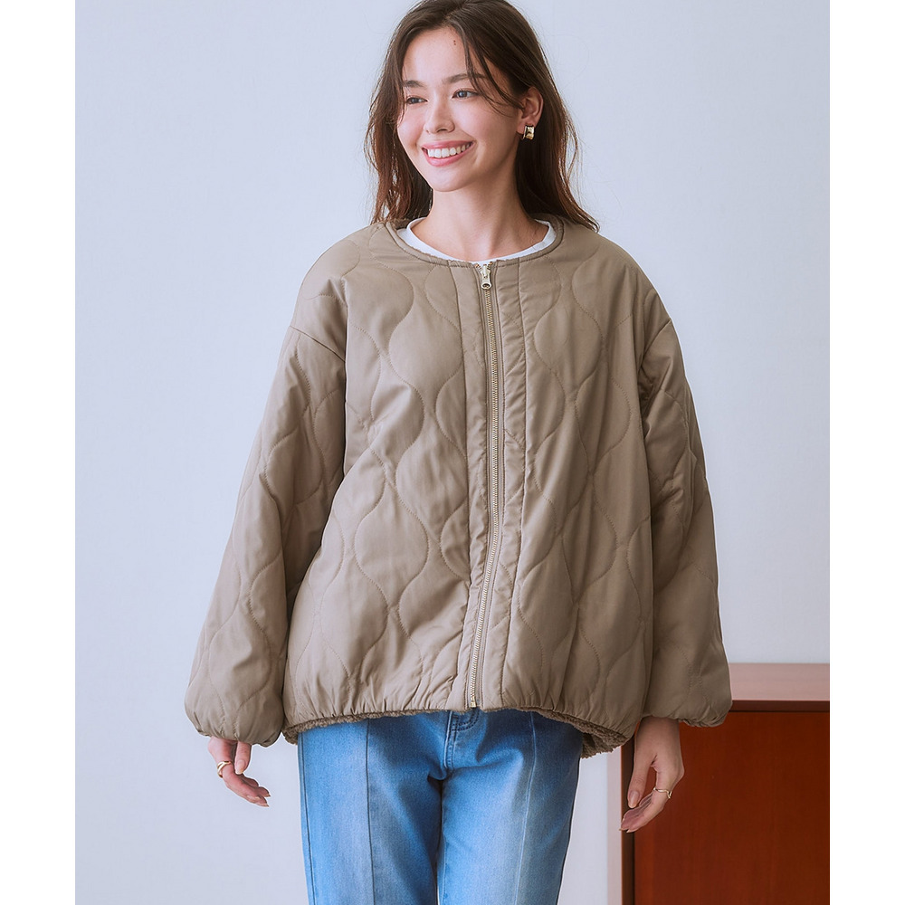 ボア&中綿リバーシブルコート 大きいサイズ13