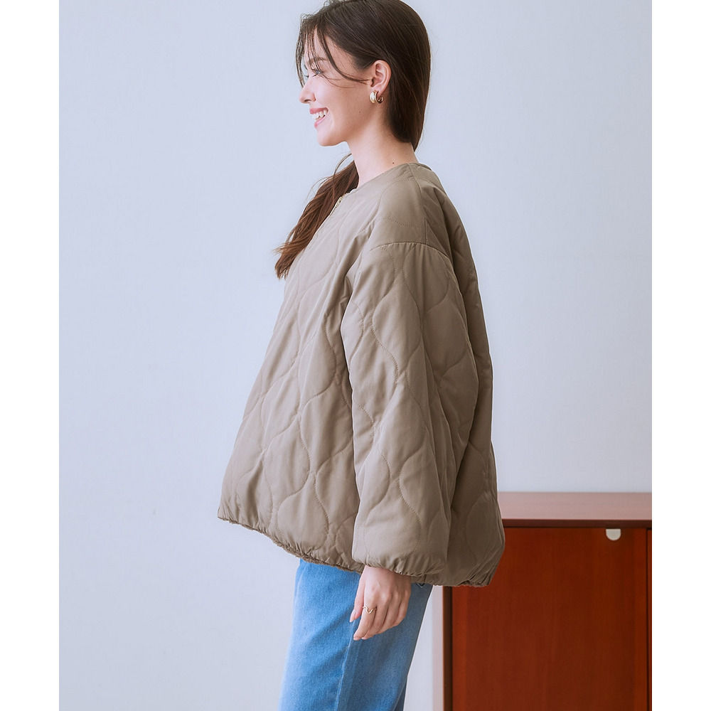 ボア&中綿リバーシブルコート 大きいサイズ14