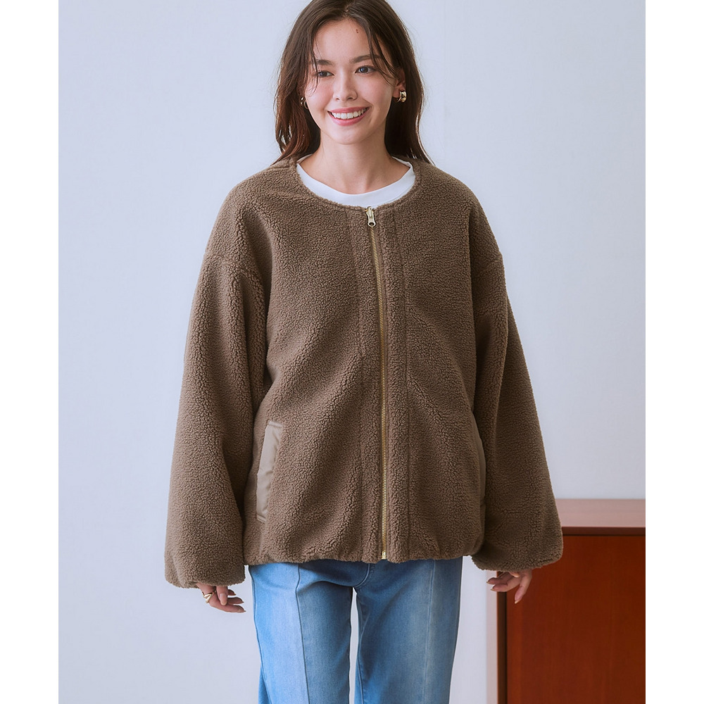 ボア&中綿リバーシブルコート 大きいサイズ17