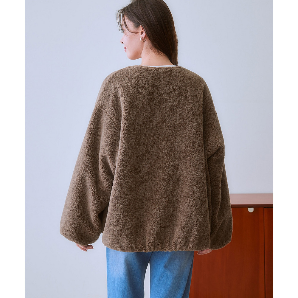 ボア&中綿リバーシブルコート 大きいサイズ19