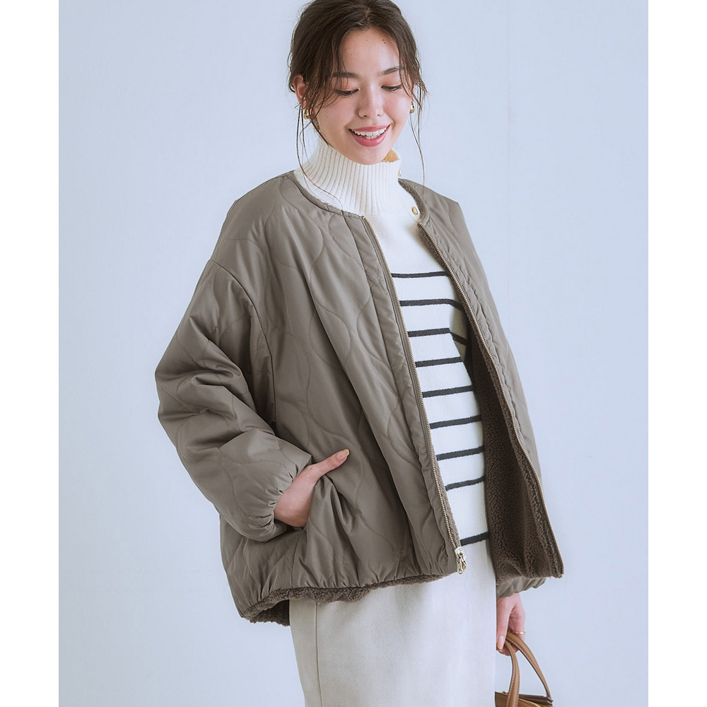 ボア&中綿リバーシブルコート 大きいサイズ5