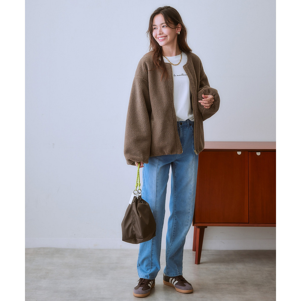 ボア&中綿リバーシブルコート 大きいサイズ7