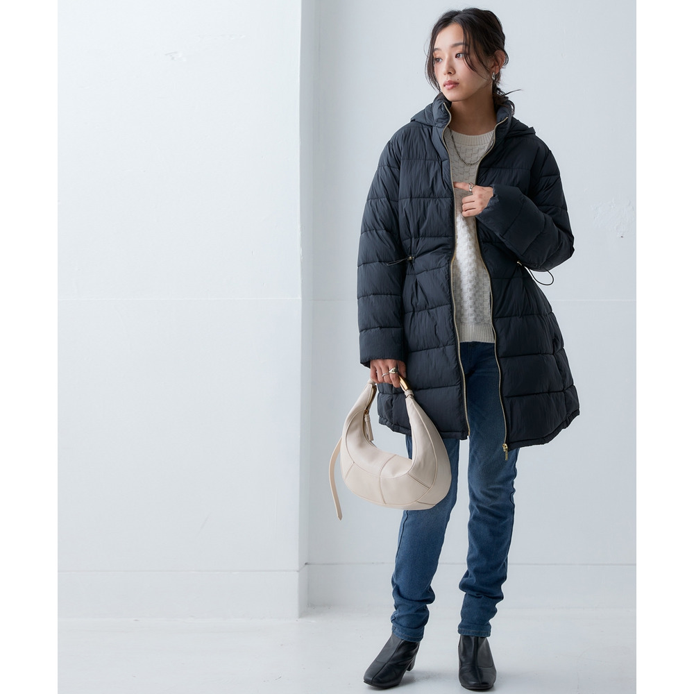 薄くて軽いボリュームファイバーダウンコート(はっ水) 大きいサイズ11