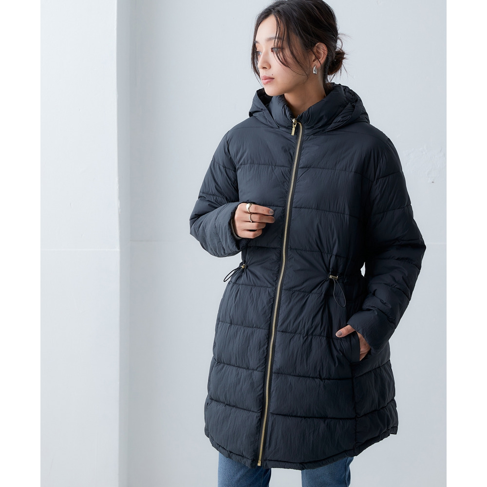 薄くて軽いボリュームファイバーダウンコート(はっ水) 大きいサイズ12