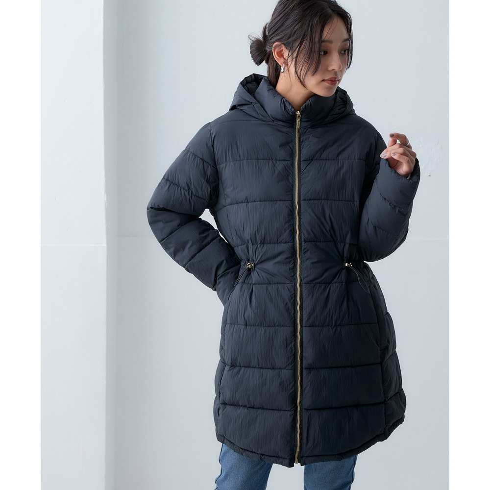 薄くて軽いボリュームファイバーダウンコート(はっ水) 大きいサイズ13