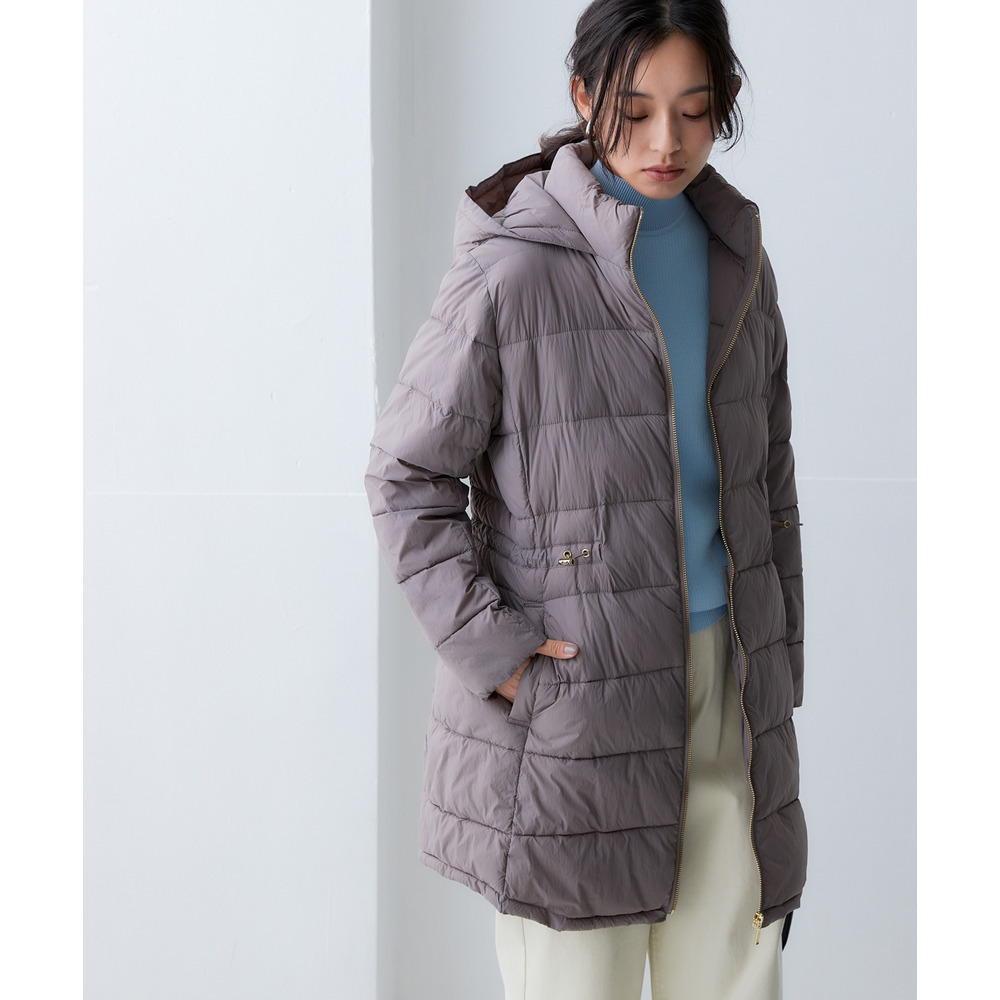 薄くて軽いボリュームファイバーダウンコート(はっ水) 大きいサイズ14