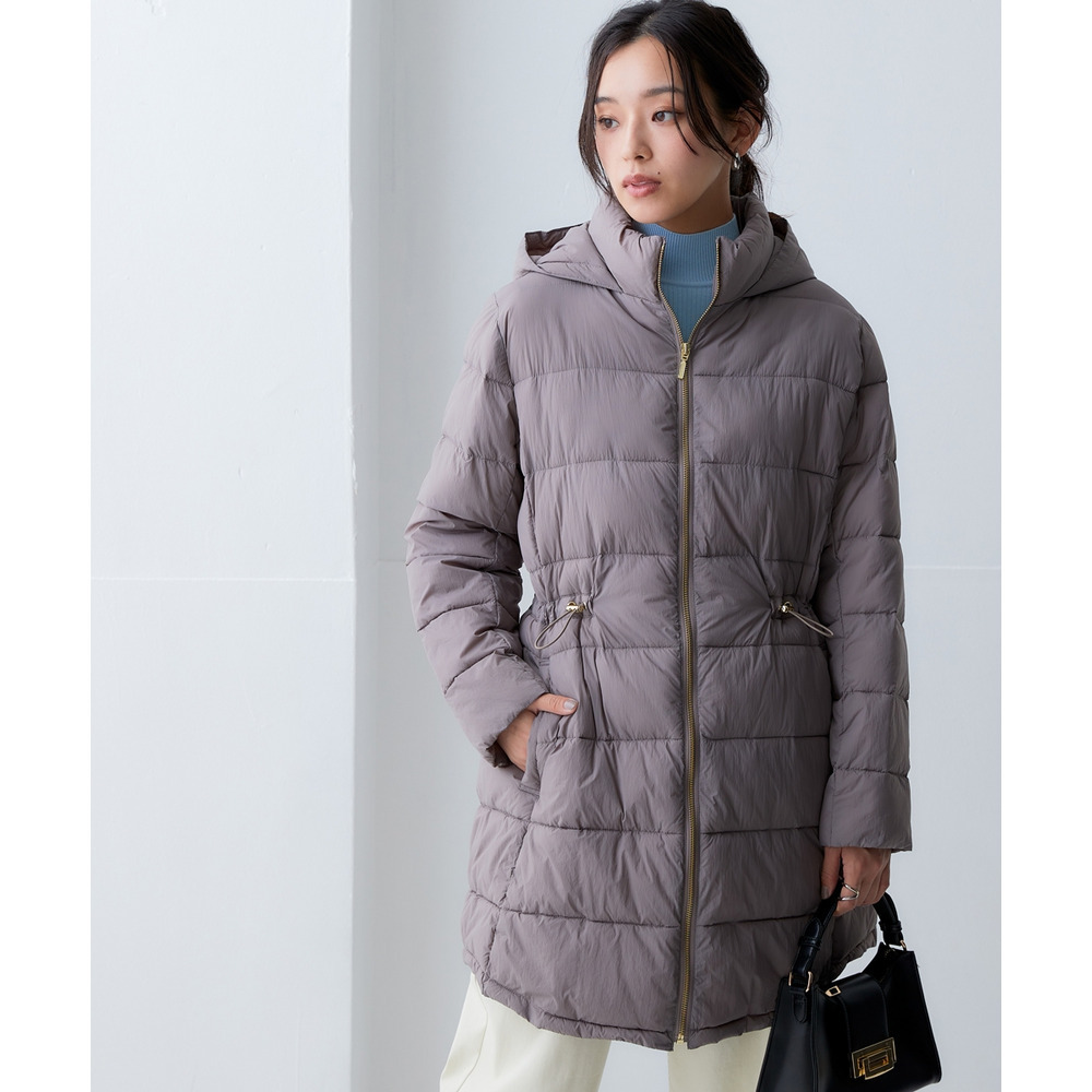 薄くて軽いボリュームファイバーダウンコート(はっ水) 大きいサイズ15