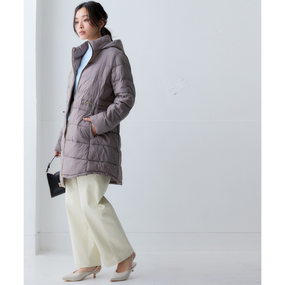 薄くて軽いボリュームファイバーダウンコート(はっ水) 大きいサイズ17