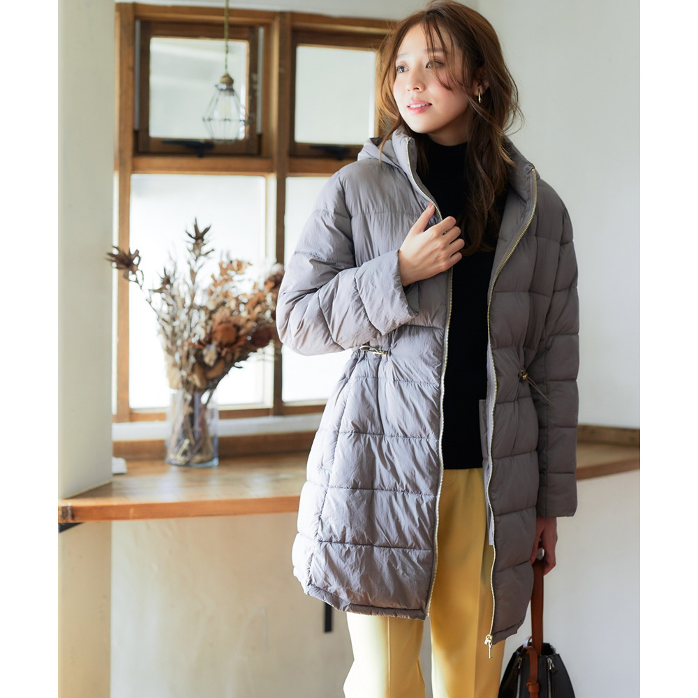 薄くて軽いボリュームファイバーダウンコート(はっ水) 大きいサイズ21