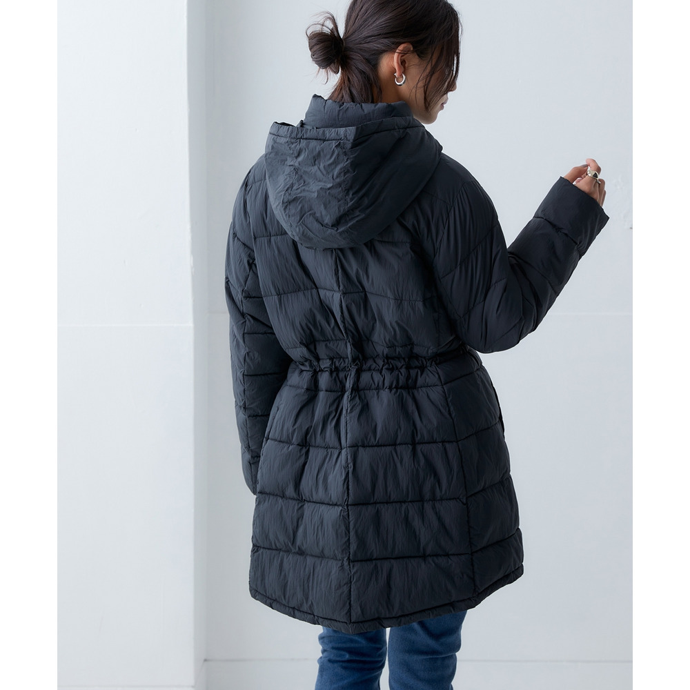 薄くて軽いボリュームファイバーダウンコート(はっ水) 大きいサイズ24