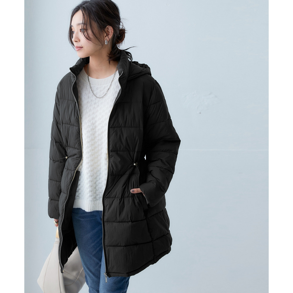 薄くて軽いボリュームファイバーダウンコート(はっ水) 大きいサイズ1