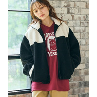 暖かスタンドボアブルゾン 大きいサイズ