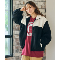 暖かスタンドボアブルゾン 大きいサイズ