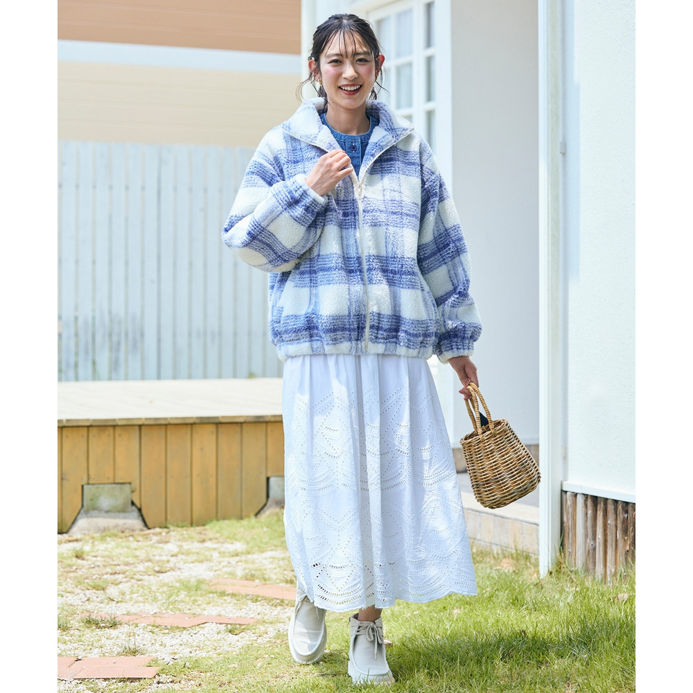 暖かスタンドボアブルゾン 大きいサイズ17