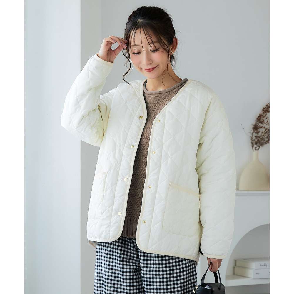 裏ボアキルトコート 大きいサイズ1