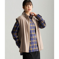 シルキーフリースプレミアムあったかロング丈ベスト 大きいサイズ