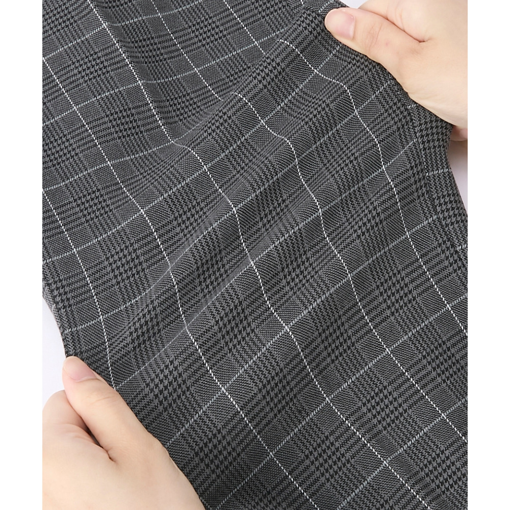 【あったか裏起毛】ウール調ストレッチワイドパンツ(しわになりにくい・保温性) 大きいサイズ30