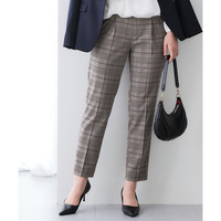 【あったか裏起毛】ウール調ストレッチテーパードパンツ（しわになりにくい・保温性） 大きいサイズ