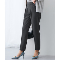 【あったか裏起毛】ウール調ストレッチテーパードパンツ（しわになりにくい・保温性） 大きいサイズ