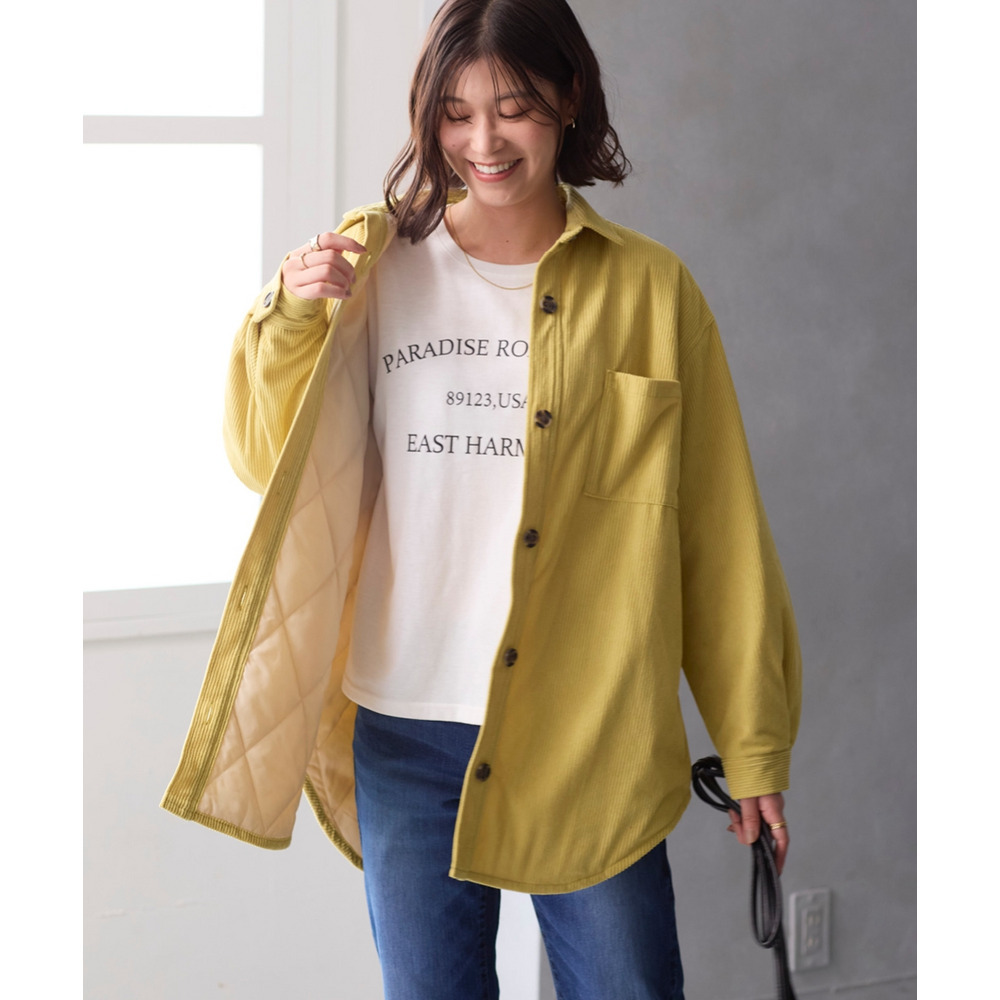 中わた入りシャツジャケット 大きいサイズ16