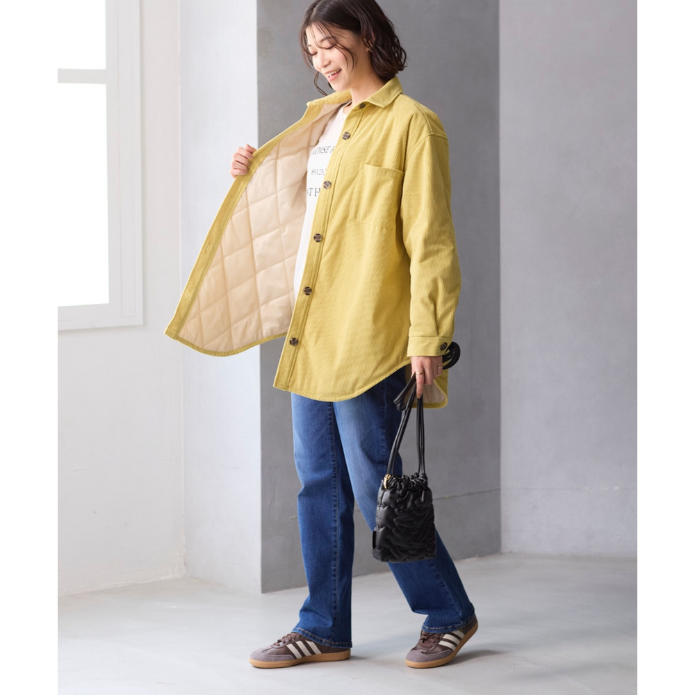 中わた入りシャツジャケット 大きいサイズ18