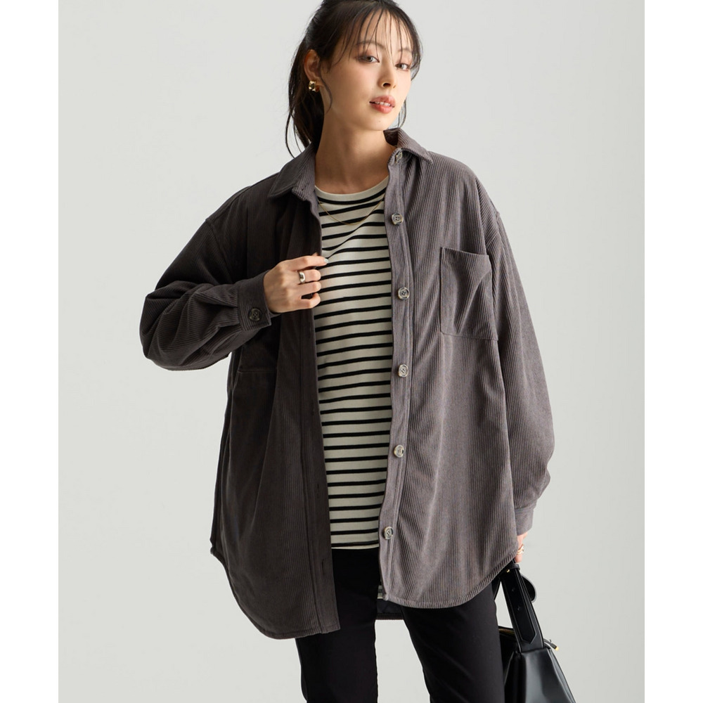 中わた入りシャツジャケット 大きいサイズ19