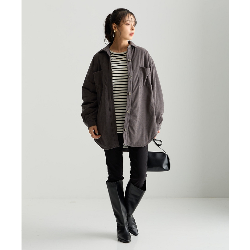 中わた入りシャツジャケット 大きいサイズ20