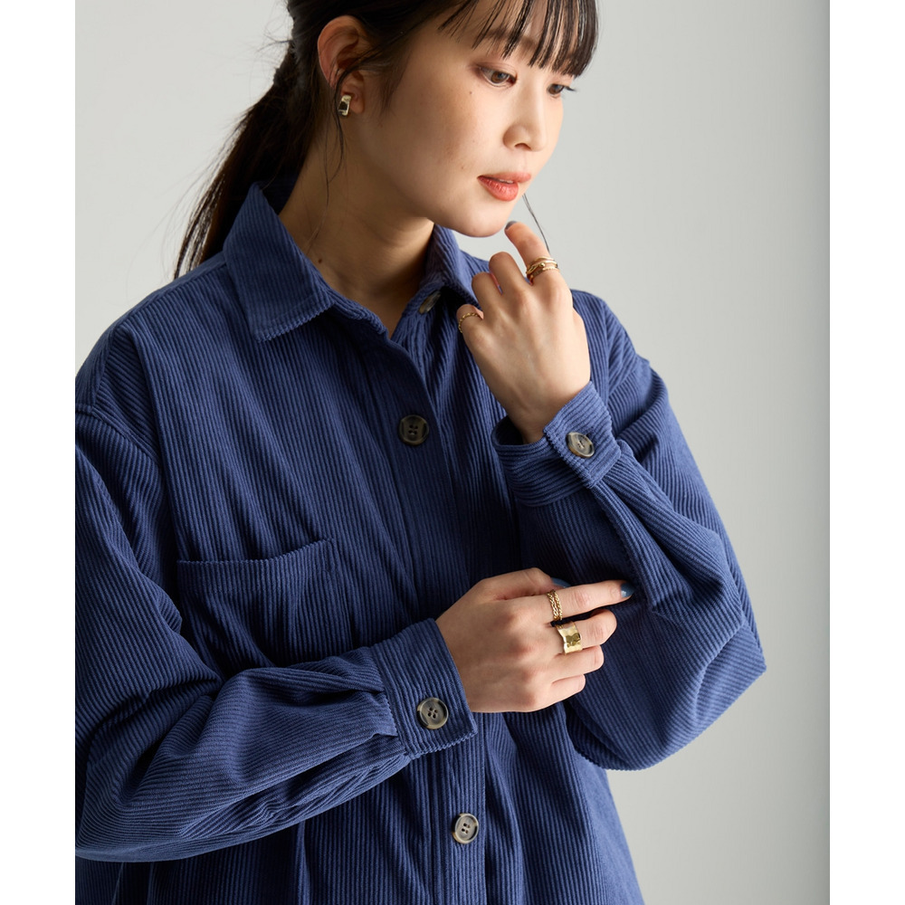 中わた入りシャツジャケット 大きいサイズ22