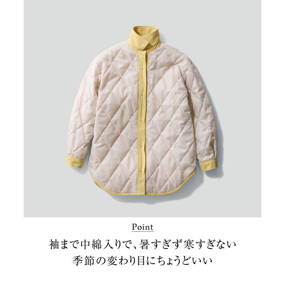 中わた入りシャツジャケット 大きいサイズ4