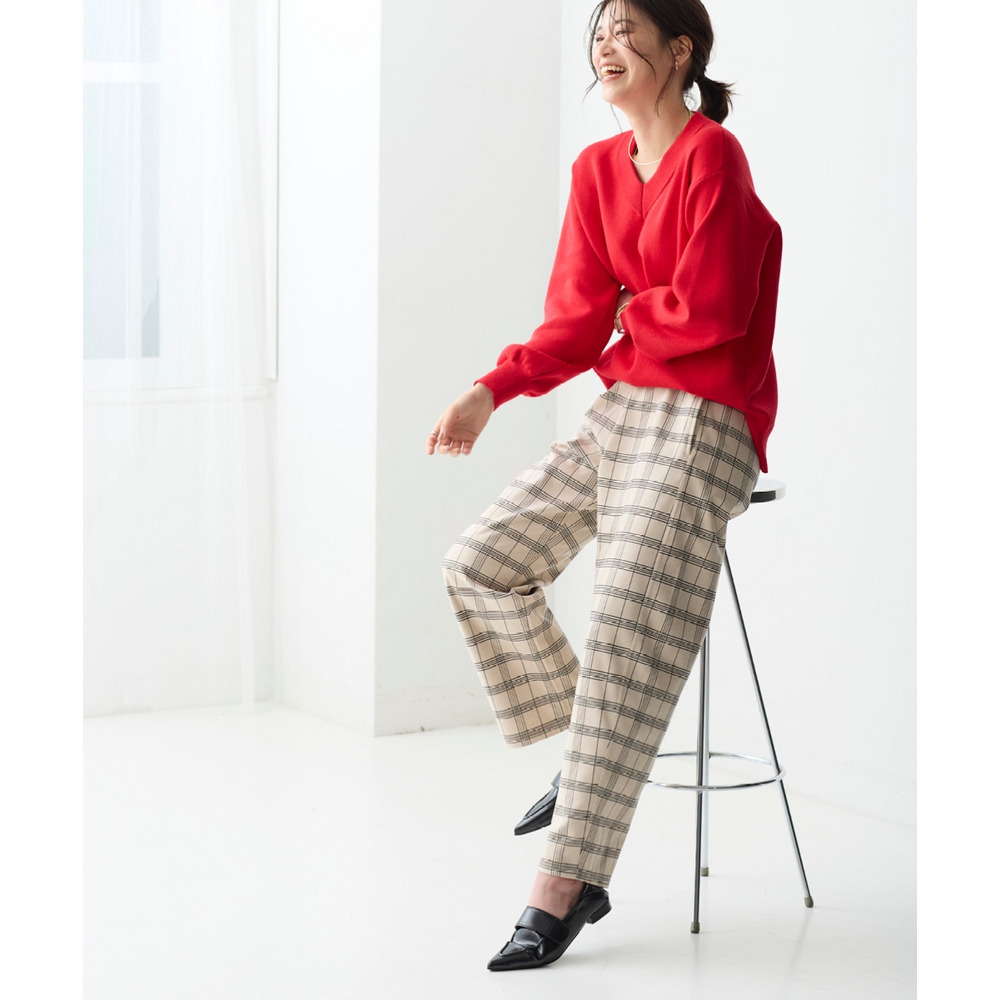 スエード調ポンチカーブパンツ 大きいサイズ18