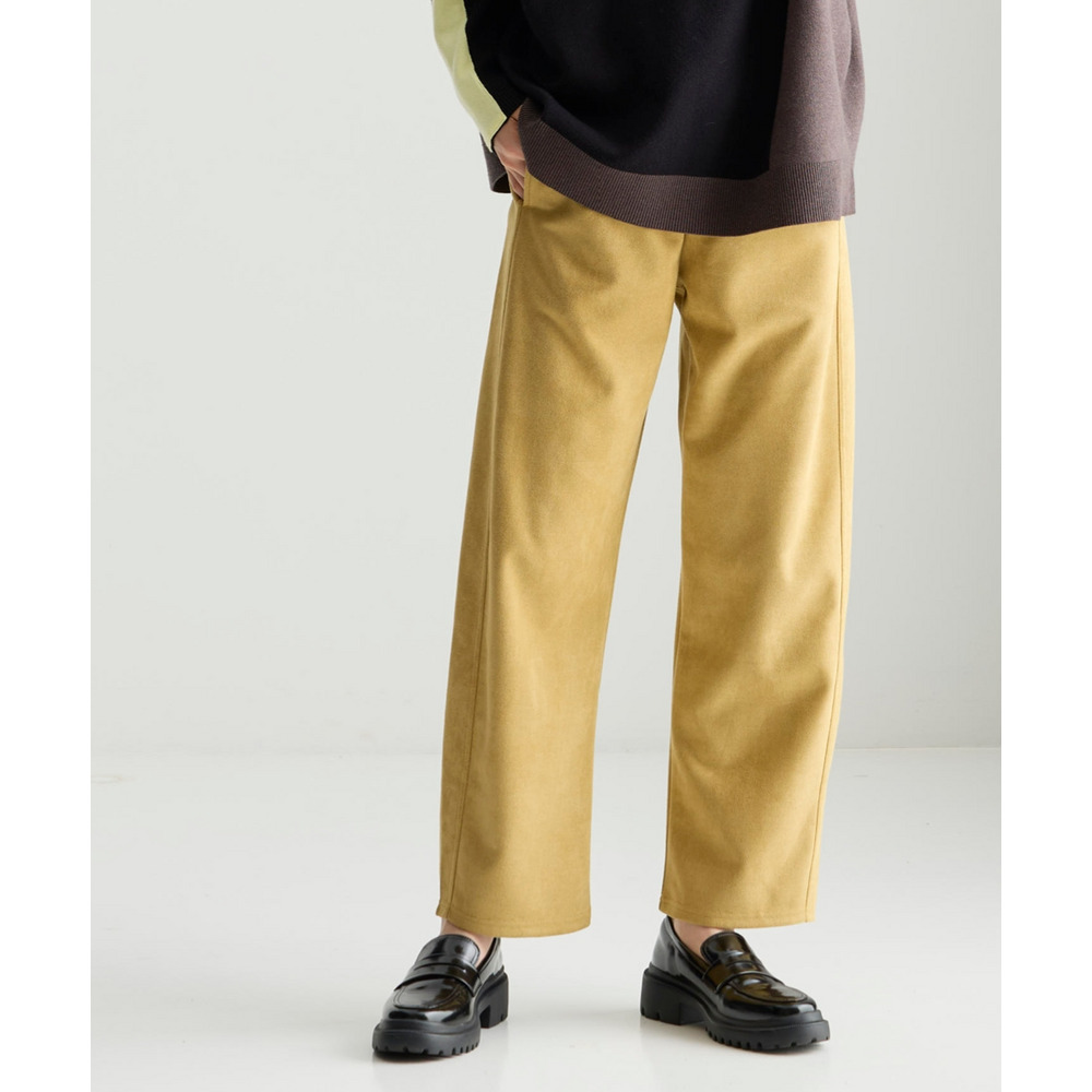 スエード調ポンチカーブパンツ 大きいサイズ20