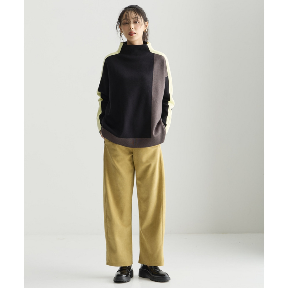 スエード調ポンチカーブパンツ 大きいサイズ21