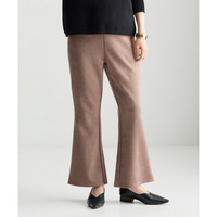 スエード調ポンチフレアパンツ 大きいサイズ