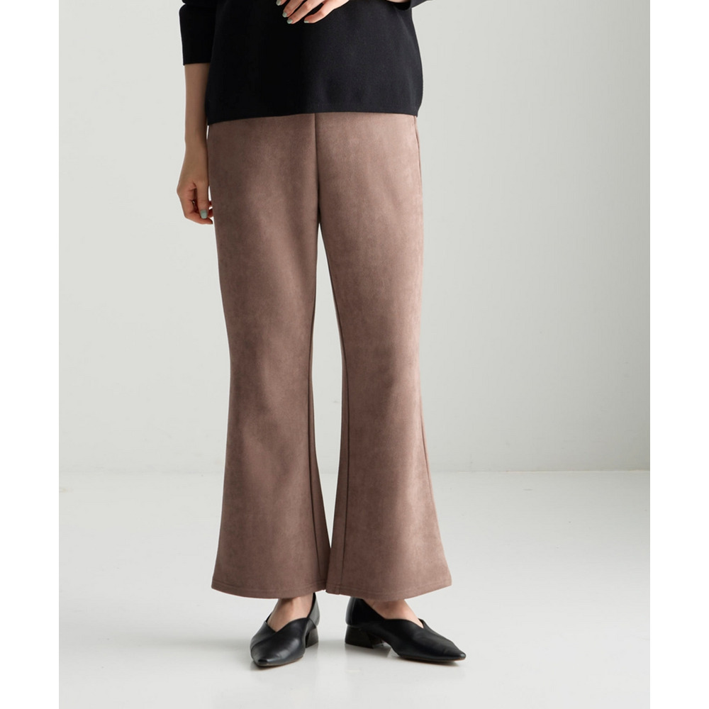 スエード調ポンチフレアパンツ 大きいサイズ21