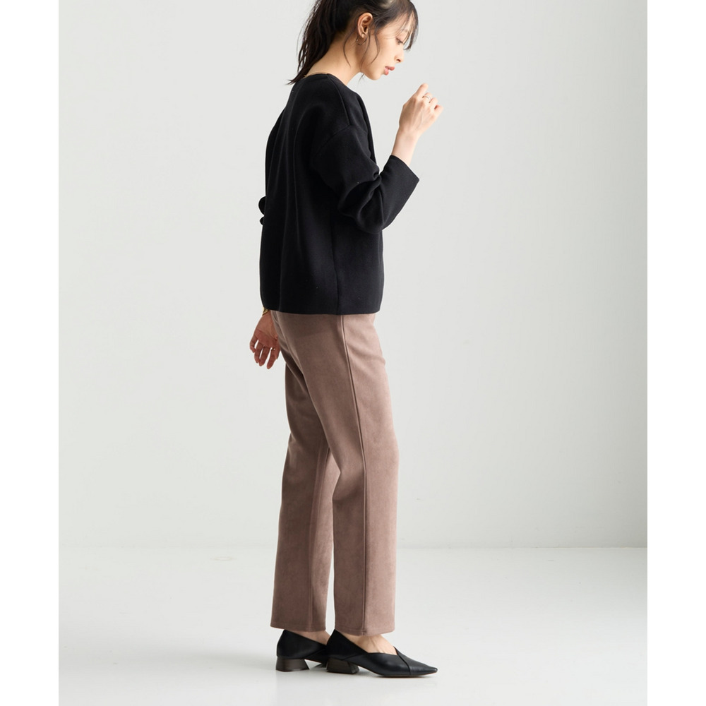 スエード調ポンチフレアパンツ 大きいサイズ23