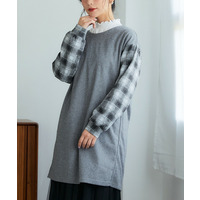 袖切替チュニックプルオーバー 大きいサイズ