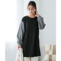 袖切替チュニックプルオーバー 大きいサイズ