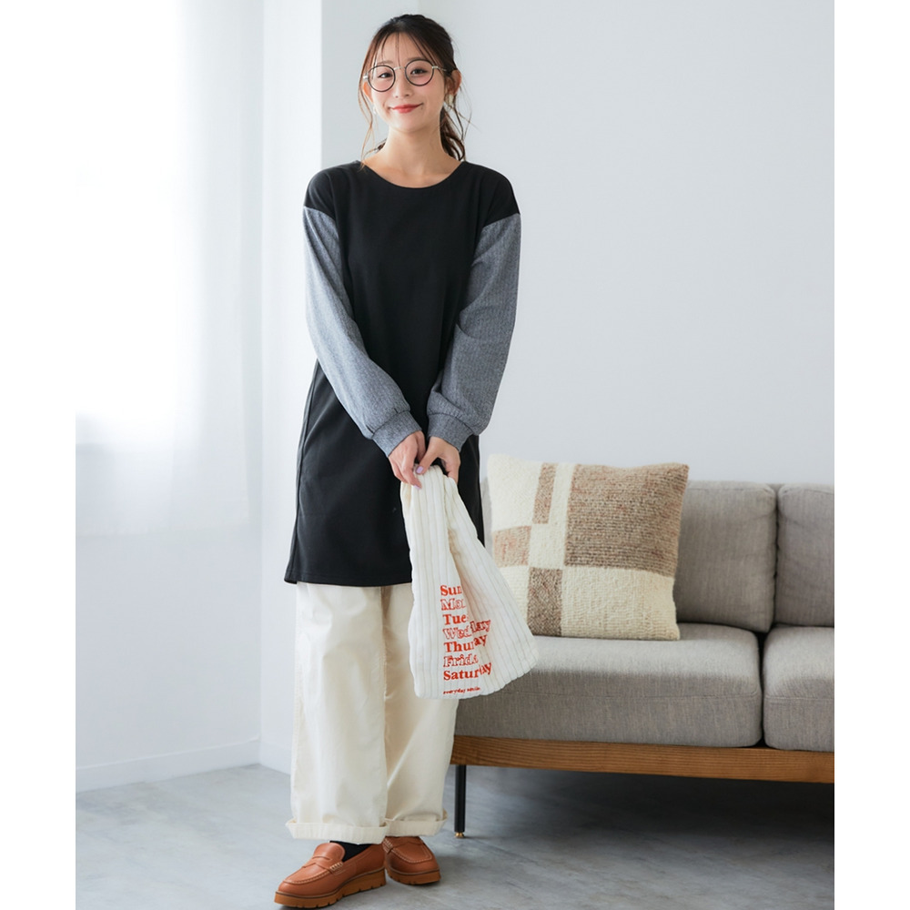 袖切替チュニックプルオーバー 大きいサイズ10