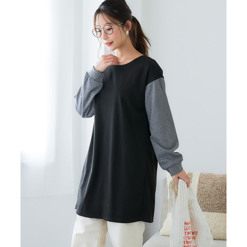 袖切替チュニックプルオーバー 大きいサイズ11