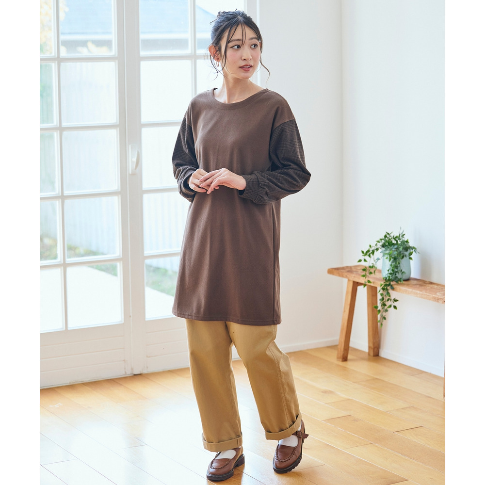袖切替チュニックプルオーバー 大きいサイズ13