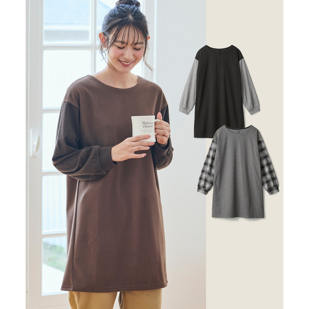 袖切替チュニックプルオーバー 大きいサイズ9