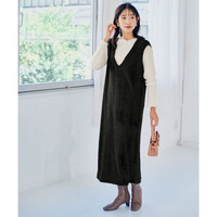 フェザーアンサンブル（ワンピース＋プチハイネックトップス） 大きいサイズ