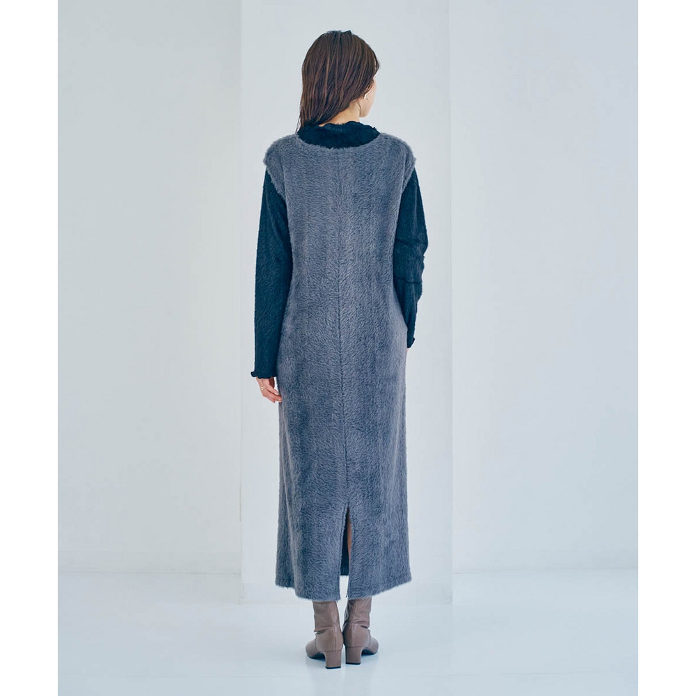 フェザーアンサンブル(ワンピース+プチハイネックトップス) 大きいサイズ23