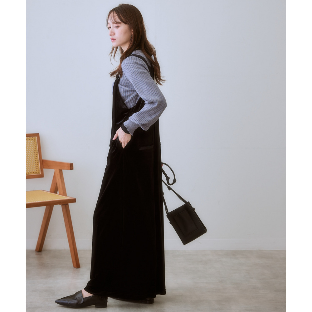 ふんわり袖配色重ね着風ニットトップス 大きいサイズ11