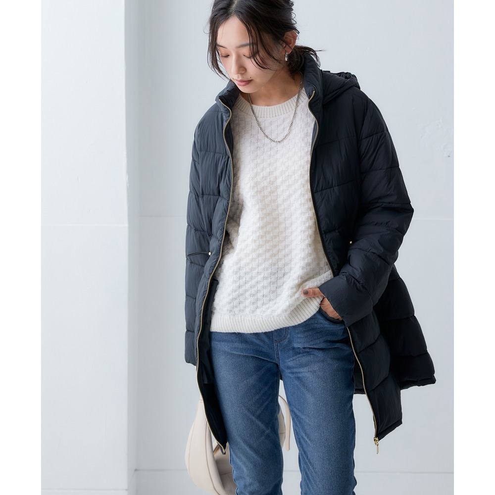 洗えるふんわり編み柄オーバーサイズ鹿の子ニットプルオーバー 大きいサイズ20