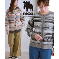 moz(モズ)ジャガードカーディガン 大きいサイズ